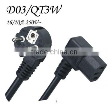 3 prong EU ac power cord for computer