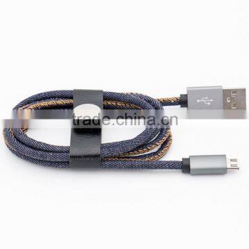 Jean micro usb data cable