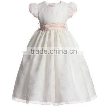 Hot Summer White Girls Dresses With Puff Sleeve Fashion Baby Princess Dress Top Grade Children Wear CMGD90326-7