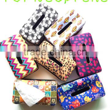 Neoprene Napkin Case Facial Tissue Holder Box Hand Wash Paper Cover