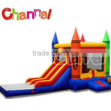 CE/UL EN14960 SGS inflatable crayon bouncy castle combo