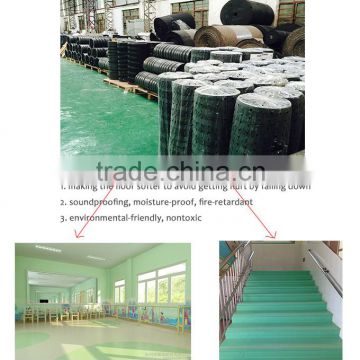 Eco-friendly crumb rubber underlay for floor and staircase, sound deadening, humidity preventing, fire proof, mold resisting