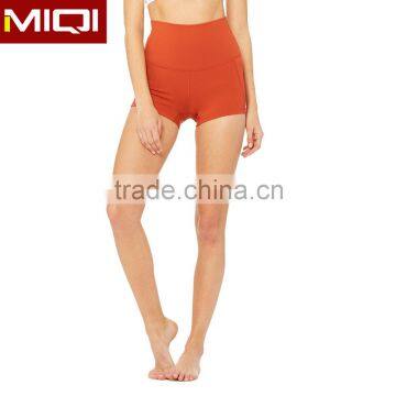 Fashion Hot Sale Women Sport Running Shorts Custom High Waisted Nude Gym Yoga Shorts