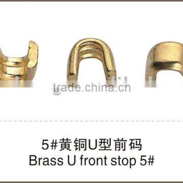 Brass U top stopper No.5 zipper garment accessories