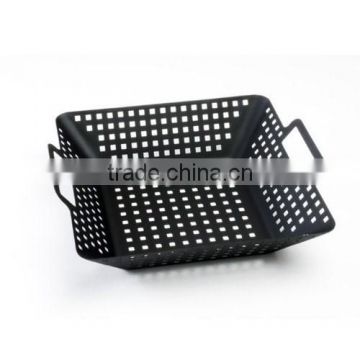 porcelain enamel grill basket for vegetables