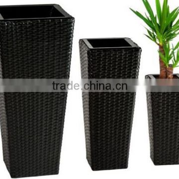 Rectangle Plasitc Rattan Planters Flower pot