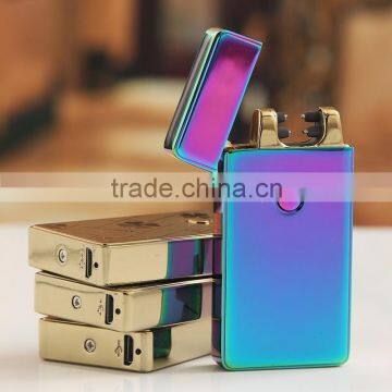 2016 hot sell usb rechargeable double arc lighter flameless cigarette lighter