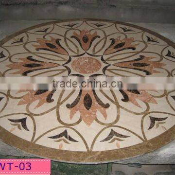 WT-03 round water jet marble floor medallion