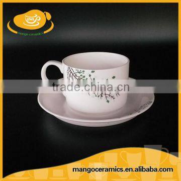 Classical design modern porcelain tea coffee cup and saucer