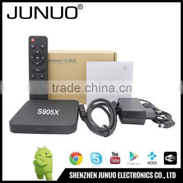 JUNUO china manufacture 2016 latest 4K HD H.265 android 6.0 stream tv box