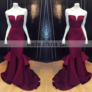 (MY2384) MARRY YOU Real Sample Dress Elgant Sweetheart Mermaid Ruffle Skirt Evening Dress 2015                        
                                                Quality Choice