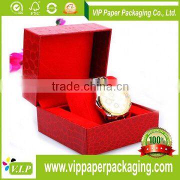 200G ART PAPER WATCH BOX WITH CLEAR PLASTIC WINDOW WHOLESALE