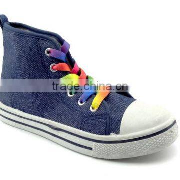 ankle blue jean boots for girls canvas