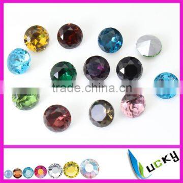 k9 crystal stones Round shape Gem cut pointback jewelry rhinestones Top quality