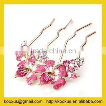 Rhinestone hairpins made in China