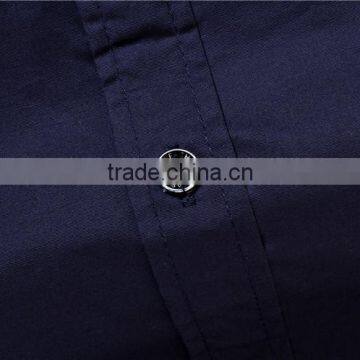 Plain Black Trendy High Quality Dress/office Long Sleeve Shirt for Latest Best Quality Men Square Collar photo-2