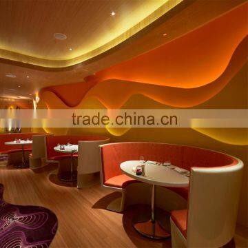 2 Person Seating Booth Table and Chair for Coffee Shop YR7026 photo-2