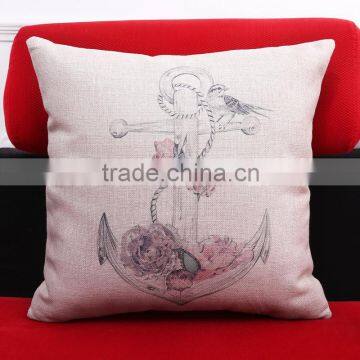 2016 Newest Anchor Linen Cotton Sofa Home Decor Throw Pillow Cases Cushion Covers