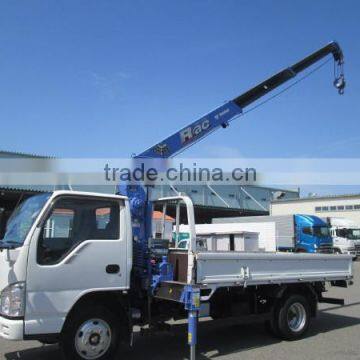 USED TRUCKS - ISUZU ELF 2T 3-STAGE CRANE (RHD 820158 DIESEL)