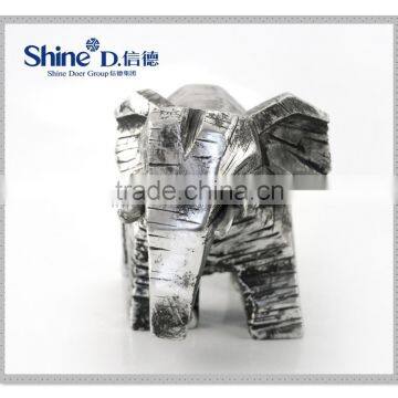 Antique Finish Silver Electro Plating Elephant Statue photo-3