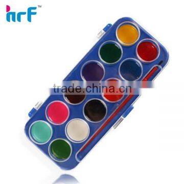 12 Color Standard Round Water Color Paint with Art Brush