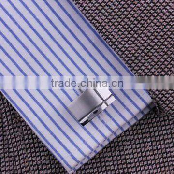new discount noble stainless steel plain metall cufflink+anion