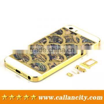 luxury 24kt gold housing case for iPhone 5s mobile phone