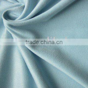 Weft woven suede fabric