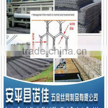 galvanized iron wire woven hexagonal wie mesh (manufacturer ISO9001 )