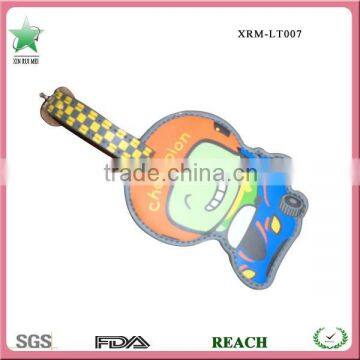 Funny pu luggage tag for id card