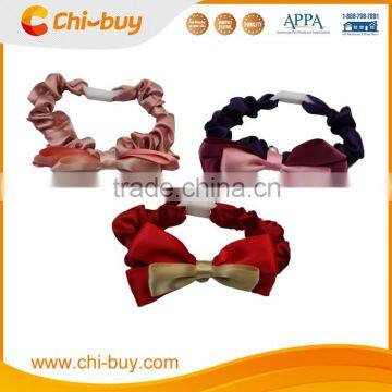Adjustable Fancy Feline Cat Bow Collar With Bell,Dark Purple Bow, Made of Color Butyl Cloth, Neck Size 17~24cm photo-2