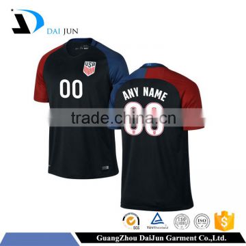 Daijun oem hot sale polyester quick dry cheap custom men wholesale blank football jerseys