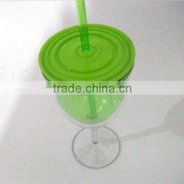 plastic cup with straw