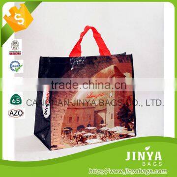 Fashion Design Laminated Heat Seal Promotional Pp Woven Shopping Bag