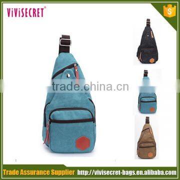 vivisecret Fashion Augur Canvas Bags Chest Pack Messenger Bag brown army gree black blue