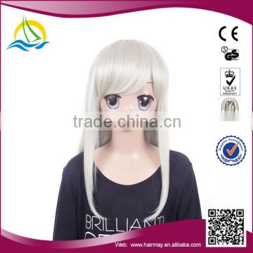 2014 New product japanese white cosplay wigs