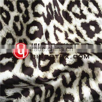 Polyester Leopard Printed Dull Spandex Satin Fabric Silk Like Satin Chiffon Fabric photo-3