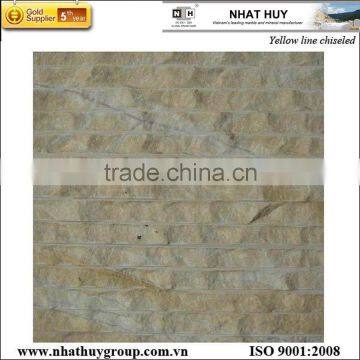 Yellow Line Chiselled Marble