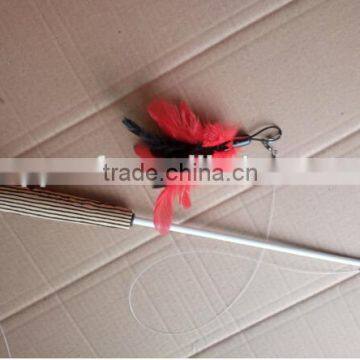 QQpet Telescoping Bar Feather Cat Wand Cat Teaser Toy