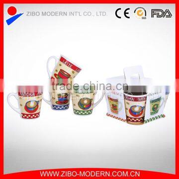 Advertising Ceramic Mug With Spoon LOGO Print Glazed Stoneware Coffee Mug photo-5