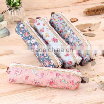 Girls Flower Lace Floral Pencil Case Pen Bag Purse Cosmetic Makeup Pouch Bag photo-2
