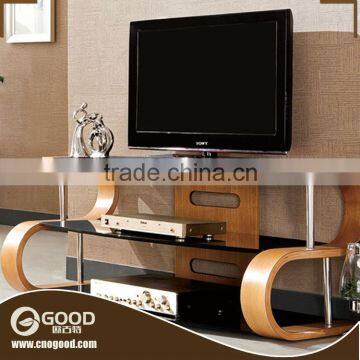 High Quality Wood Frame TV Trolley Stand Set