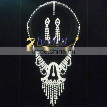 fashion design rhinestone jewelry set