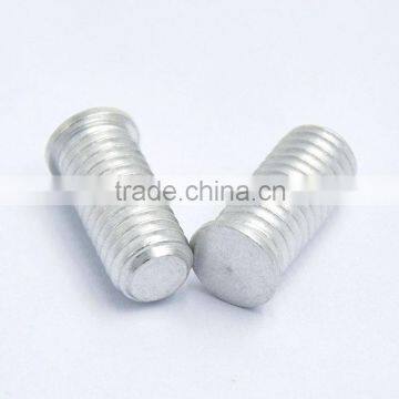 Aluminum threaded flange PS short cycle SC welding stud