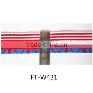 Factory Customize Flag Webbing UK Flag Jacquard Elastic Webbing