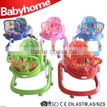 swivel wheels baby walker mini child walker with cute dolls