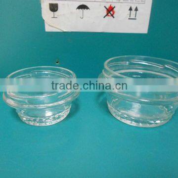 40ml and 110ml clear glass caviar jar with wide mouth