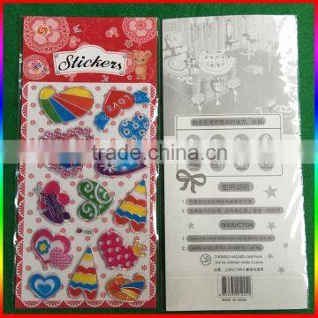 Heart Design Embossed PVC Stickers for Kids photo-3