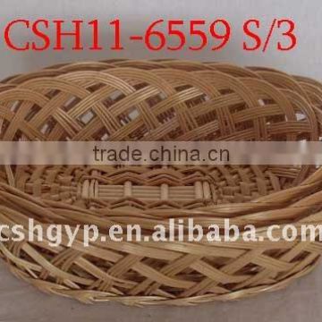 round steamed willow tray