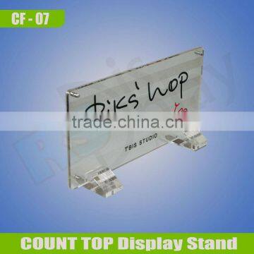 clear table display signage